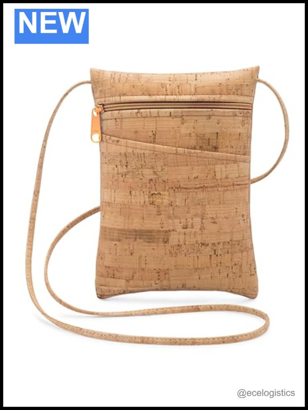 Handmade Crossbody Bag Sustainable Cork Adjustable Strap